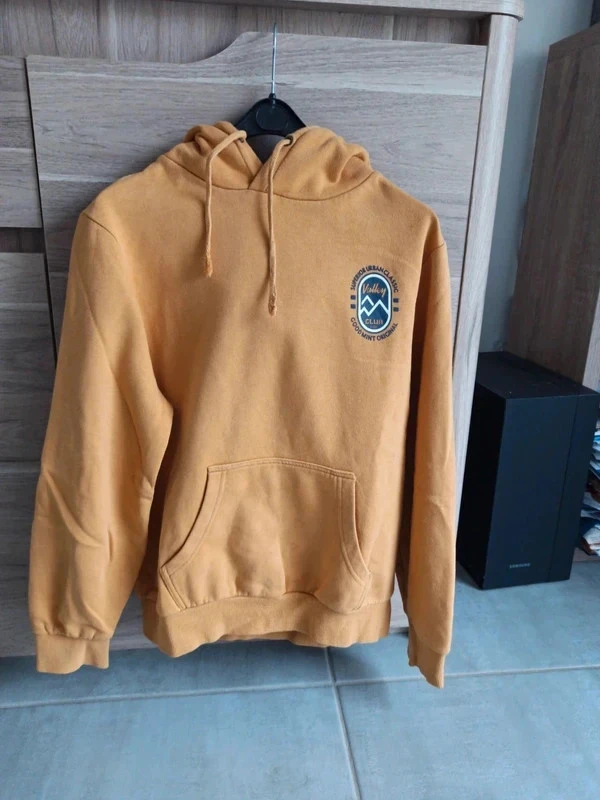 Sudadera con capucha Gémo XXS camello/mostaza – Bolsillo canguro – Unisex – photo 2